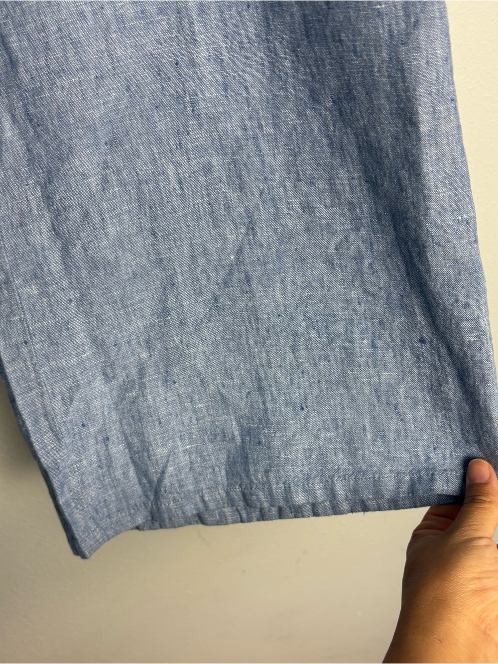 J Jill 100% Linen Blue Wide Leg Pants Summer Coastal Classic Size Small - Picture 4 of 12